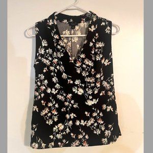 Pink and White Floral Tank - Ann Taylor Factory - XS